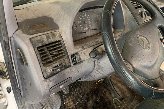 Car before the exterior clean